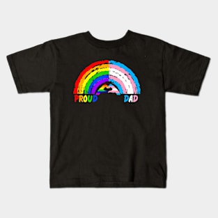 Mens Proud Dad LGBT And Transgender LGBTQ Gay Kids T-Shirt